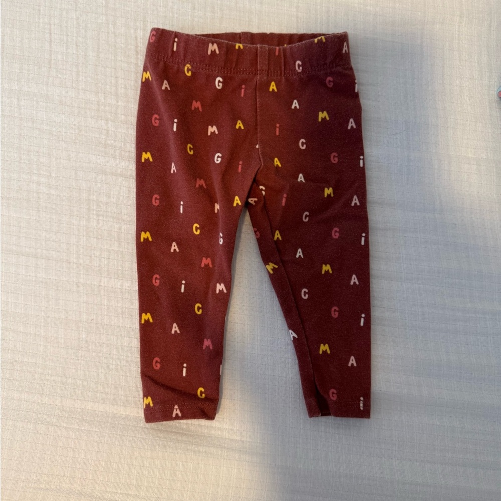 Garanimals Maroon Alphabet Print Leggings